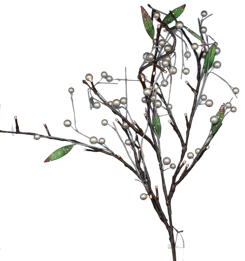 39 Inch Lighted Branch - Silver - The Country Christmas Loft