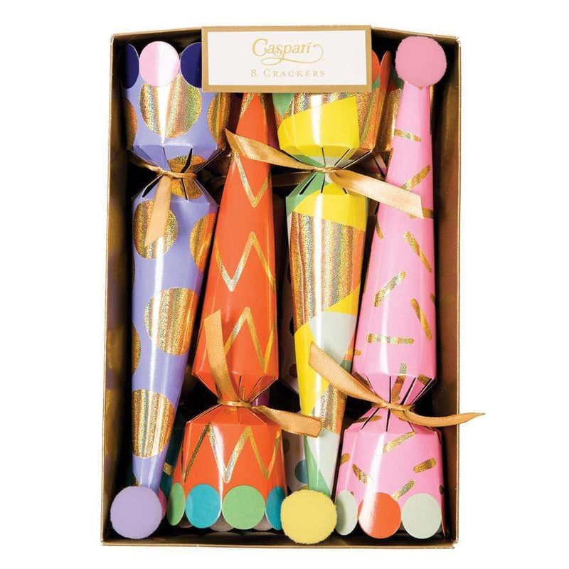 Party Hats Cone Celebration Crackers - 10 Inch - 8 Per Box