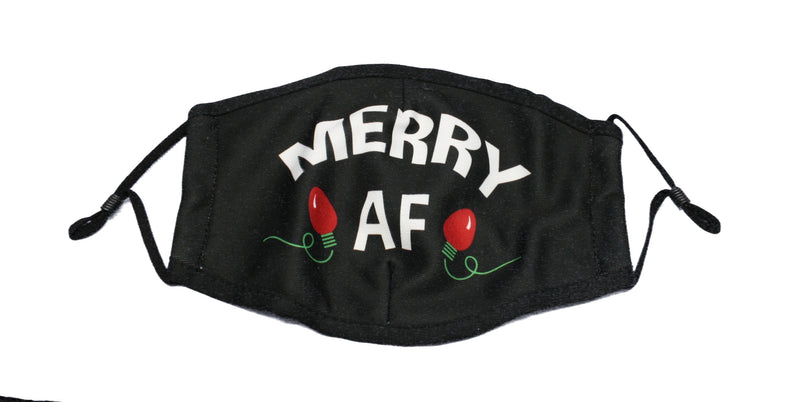 Holiday Face Mask - Merry AF - The Country Christmas Loft