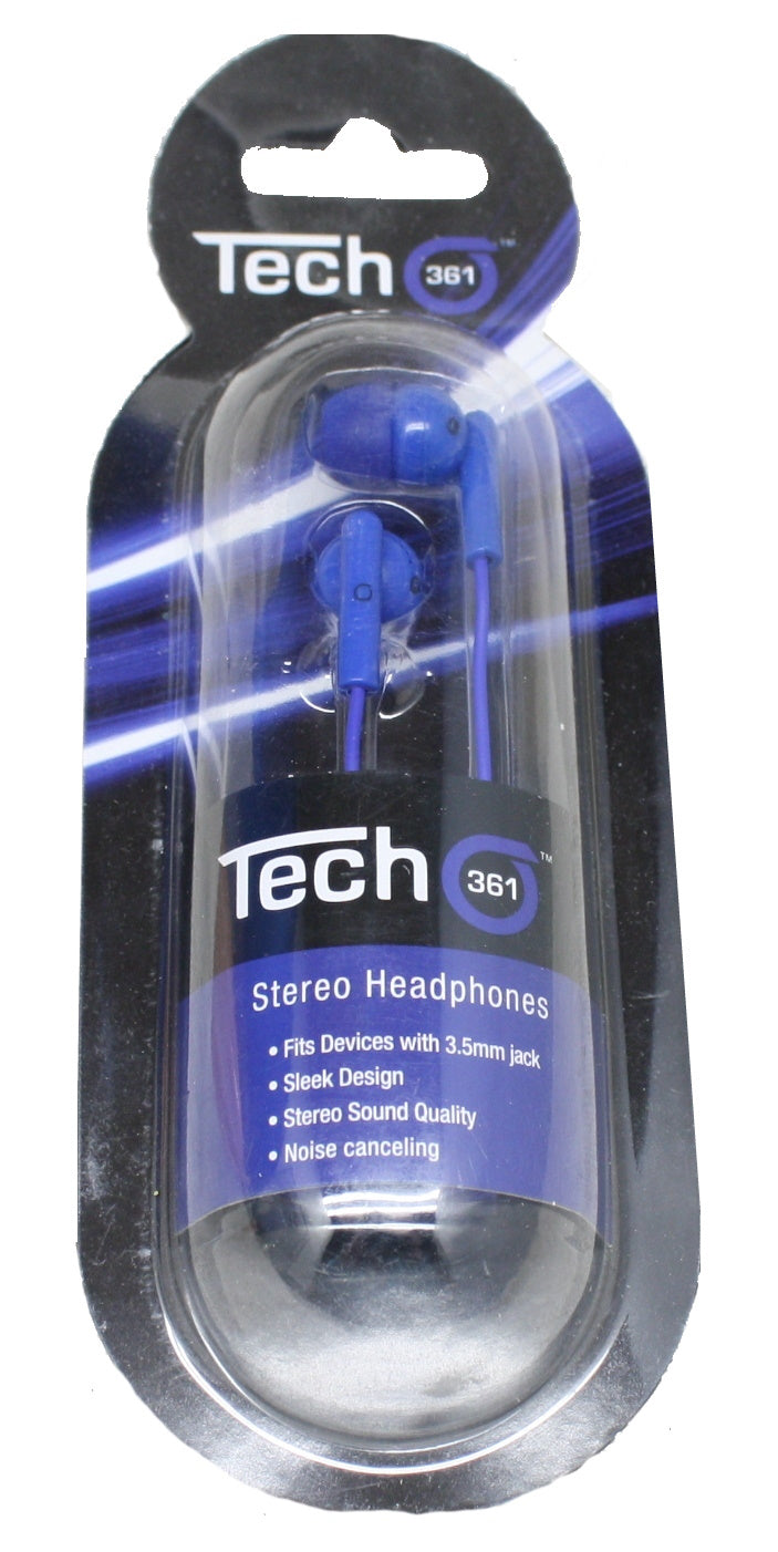 Stereo Headphone Earbuds - Blue