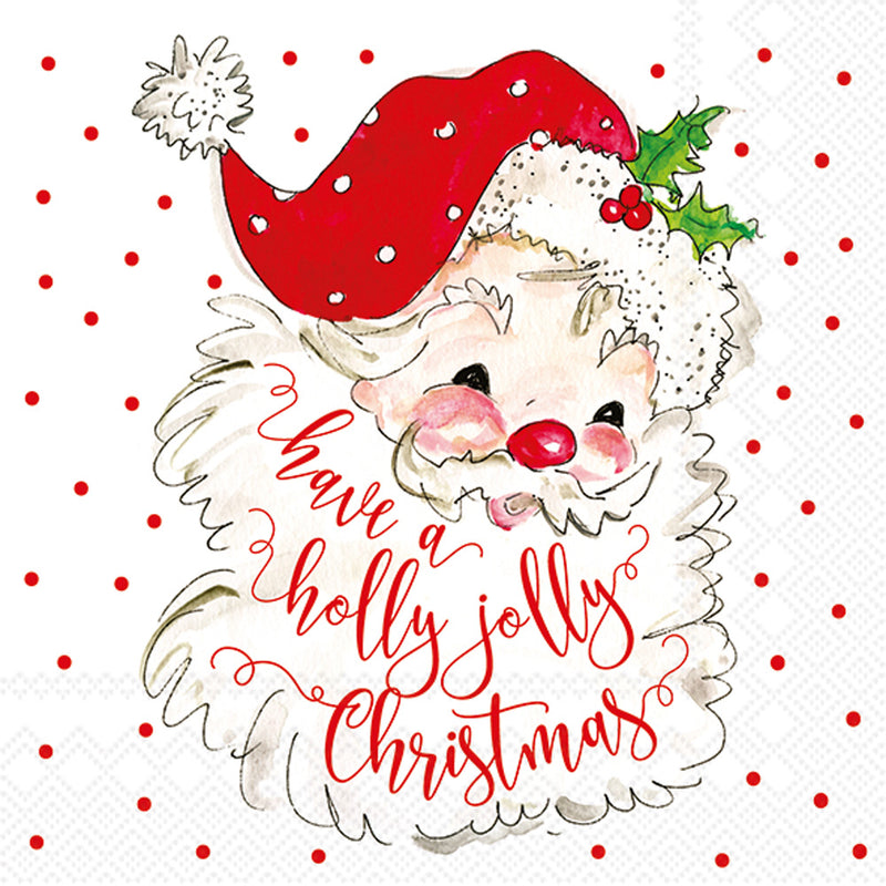 Holly Jolly - Lunch Napkin - The Country Christmas Loft