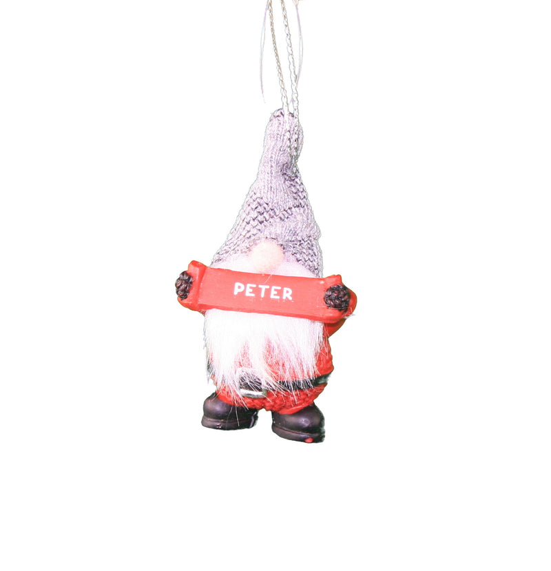Personalized Gnome Ornament (Letters J-P) - - The Country Christmas Loft