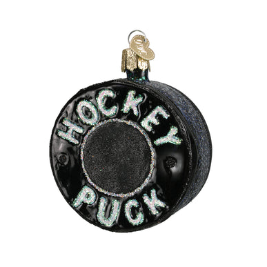 Hockey Puck Glass Ornament - The Country Christmas Loft