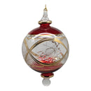 Crimson Grandeur Red Ball with Gold Elegance
