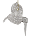 Spunglass Ornament - Clear Hummingbird