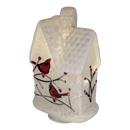 Lighted Glass Cardinal House Luminary