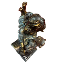 Girl and Pup Reading Figurine