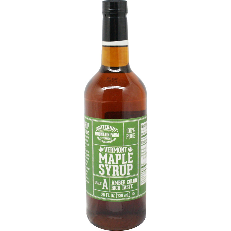 Amber Round Bottle Vermont Maple Syrup - 25  oz