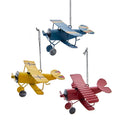 Metal Biplane Ornament - - Christmas >> Ornaments >> Vehicles - by Kurt Adler - view 2