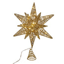 Warm White Micro LED Gold Starburst Treetop - 15 inch