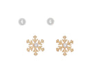 Classic Gold Snowflakes with Pearls Earrings - Gift Shoppe >> Jewelry >> Earrings - by Periwinkle By Barlow