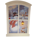 Lighted Winter Window Wall Hanging - Snowman's Forest Friends