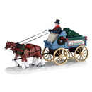 Christmas Is Coming - Tree Delivery Wagon - Dickens Village - by Lemax