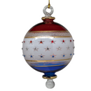 Stars & Stripes Forever: The Egyptian Glass Patriotic Star Globe Ornament - Christmas >> Ornaments >> Egyptian Glass - by Egy