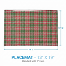 Boxwood and Pine Plaid Placemat