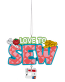 Love To Sew Ornament - Christmas >> Ornaments >> Craft and Hobby - by Ganz