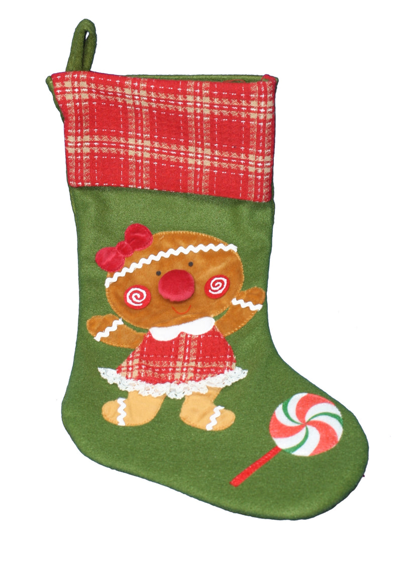 Gingerbread Stocking - - The Country Christmas Loft