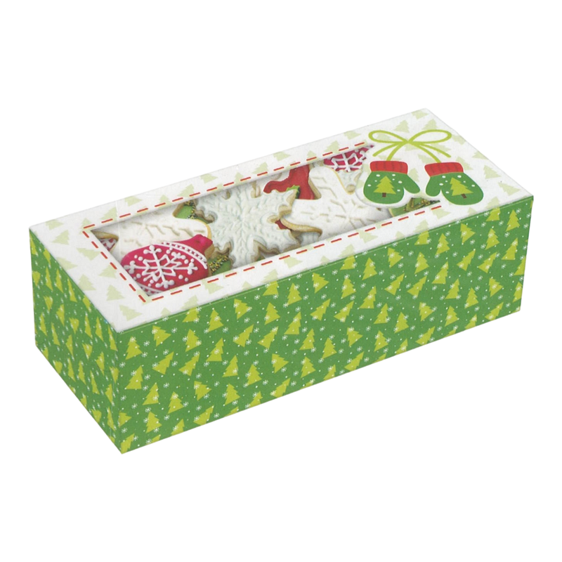 Holiday Treat Box 2 Pack - Trees and Mittens