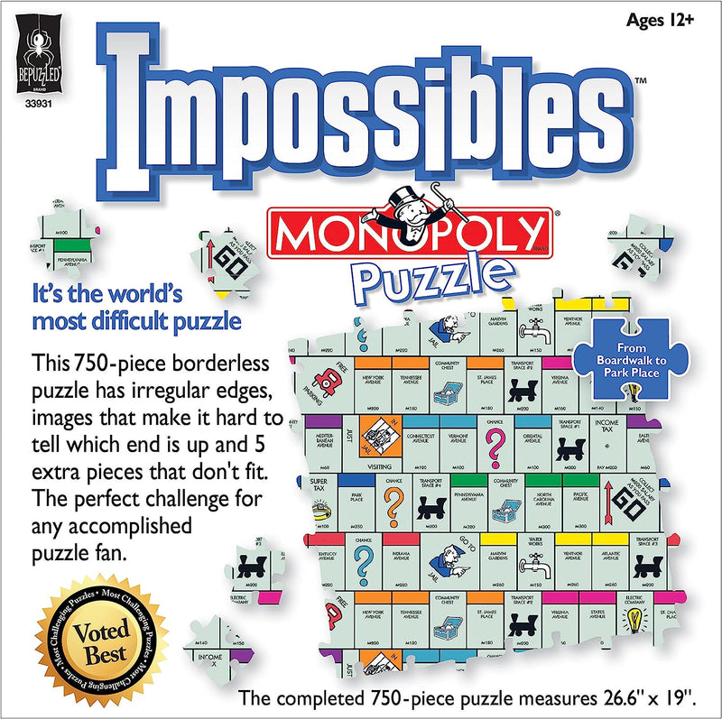 Hasbro Monopoly Game Impossibles Puzzle - The Country Christmas Loft
