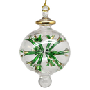 Blown Glass Pierced Starburst Ornament - Green