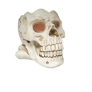 Lighted Smoking Skull