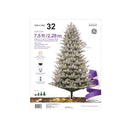Flocked Montana Fir Christmas Tree with Twinkling Warm White LED Lights - 7.5 Foot - Christmas >> Trees and Wreaths - by Gene