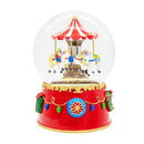 120MM Wind-Up Musical Revolving Carousel Water Globe