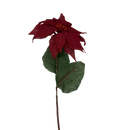 30-Inch Red Burlap Pointsettia Stem - Home & Living >> Artificial Flowers - by Gerson