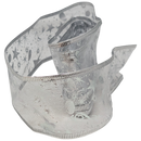 Sheer Wire-edged 2 inch Ribbon - 6 Feet - Silver