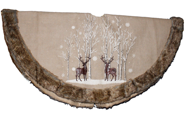 48" Reindeer Pattern Tree Skirt