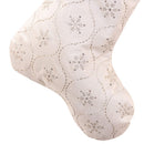 White Quilted Snowflake Christmas Stocking - Christmas >> Stockings - by Kurt Adler - view 3