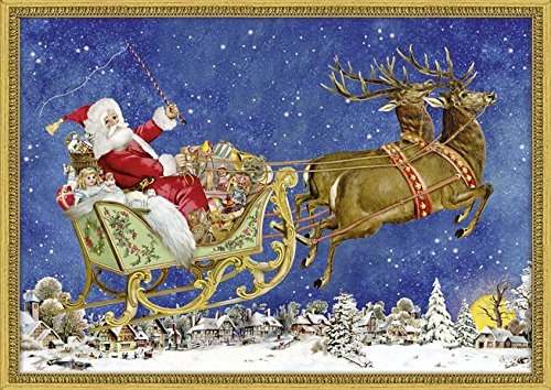 The Nostalgic Christmas Sleigh Standard Size Advent Calendar - The Country Christmas Loft