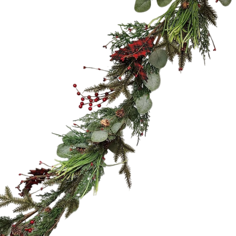 Festive Greenery Garland - 5 Feet long