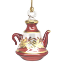 Egyptian Glass Teapot Ornaments - Christmas Red