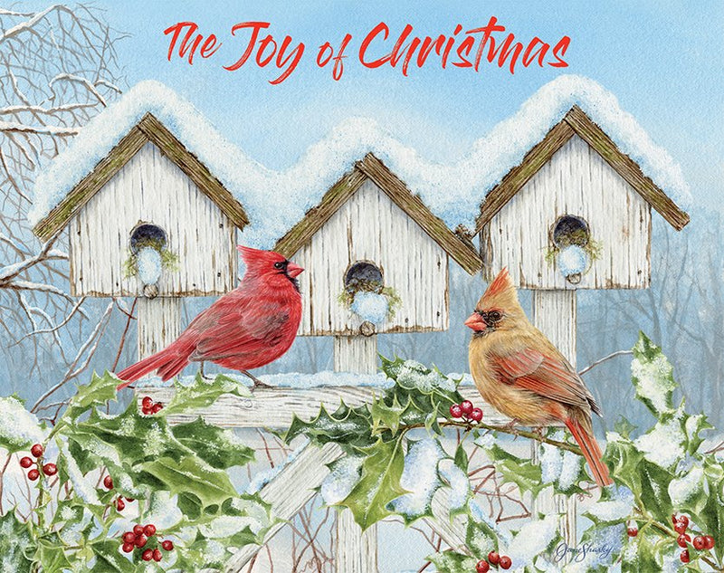 Cardinal Birdhouse Boxed Christmas Cards