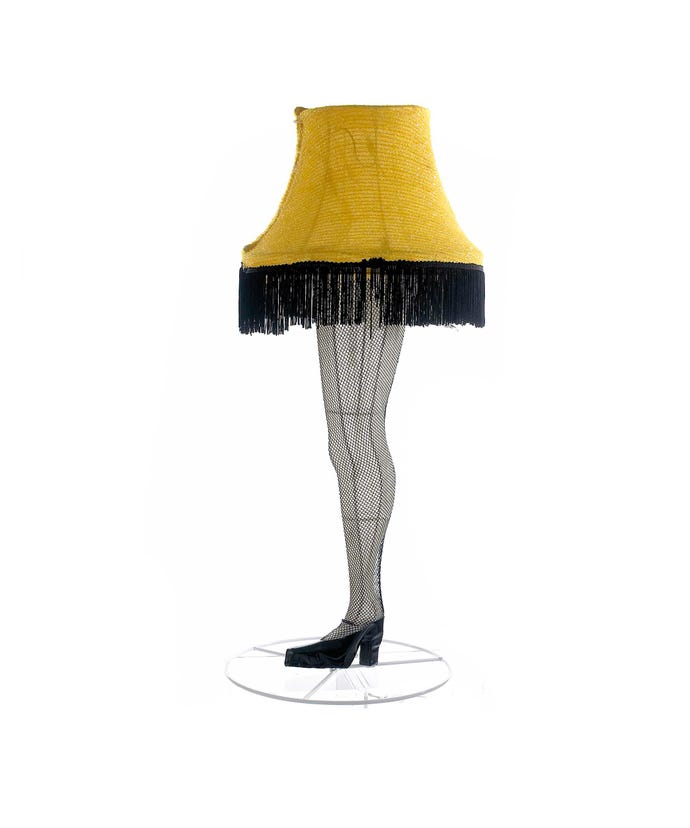 Leg Lamp 3D Tinsle Lited Lawn Dec - 28"