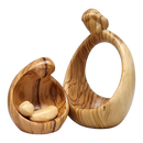Nesting Style Holy Family Nesting Carved Nativity - Olive Wood - 4.5 Inch