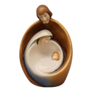 Modern Style Holy Family Carved Nativity - Color - 6 Inch - with Faces