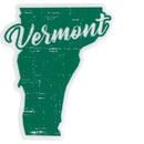 Small Vinyl Sticker - Vermont State Rustic Green - Magnets - by Sticker Cabana