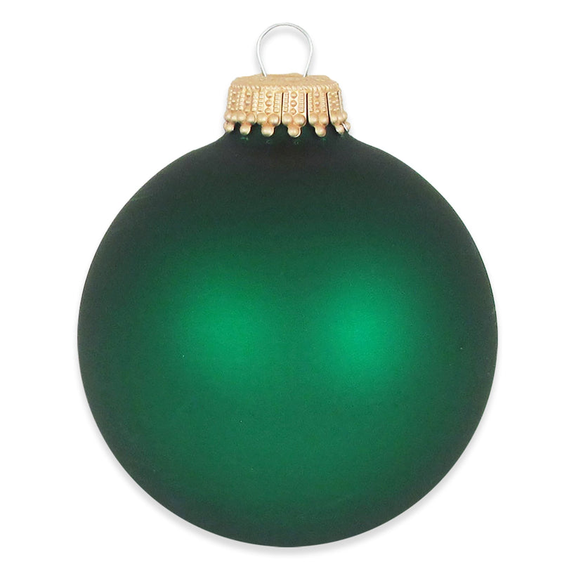 Christmas By Krebs 2 5/8 Glass Balls - Gold Caps - Red/Green/Gold 12 Pack