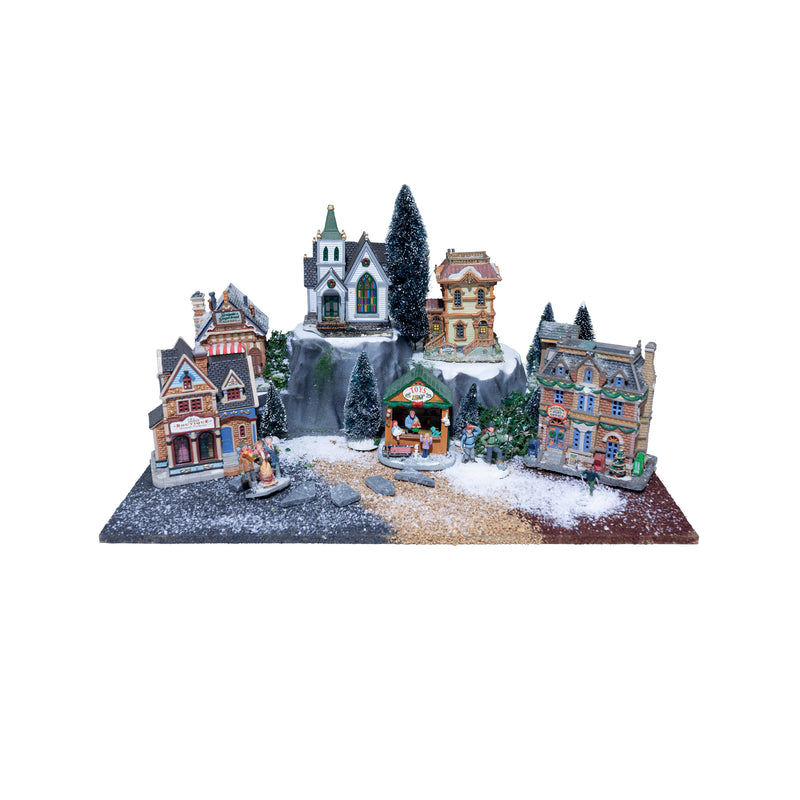 Christmas Village Stair Style Base - 31" x8"