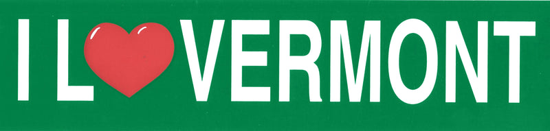 I Love Vermont Bumper Sticker