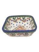 Ceramic Square Dish - Gingerbread House Delight Pattern
