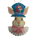 White Rabbit  - Alice in Wonderland Flat Back Character Head Ornament