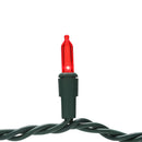 Red LED String Lights - 100 Light - Green Wire - Christmas >> Lighting - by General Electric - view 2