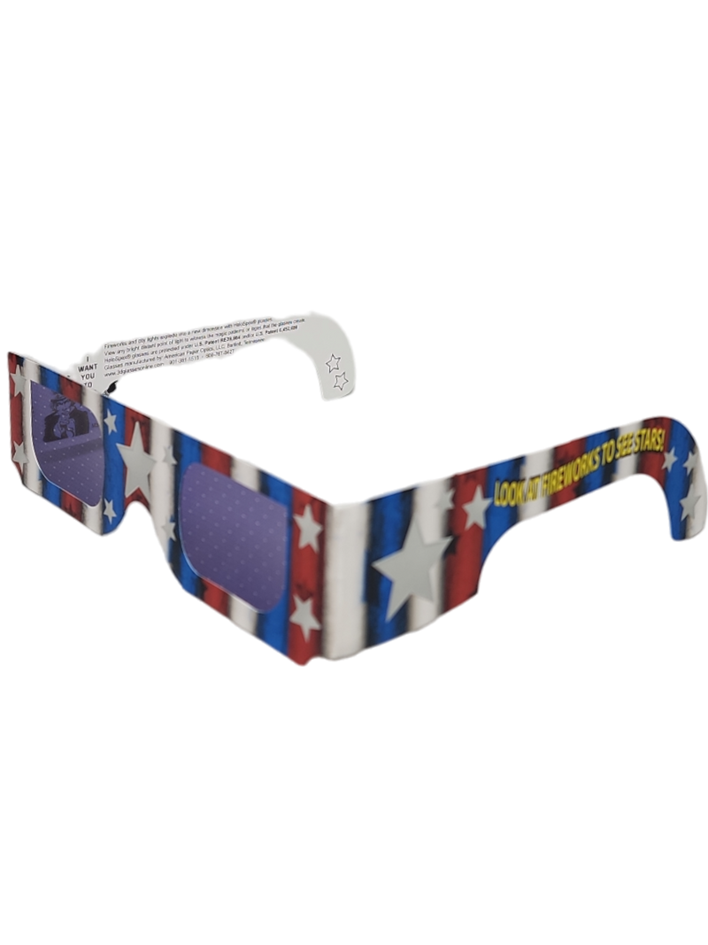 3D Glasses - Red White and Blue Stars