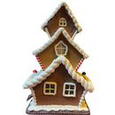 13"H B/O Lighted Holiday Gingerbread House