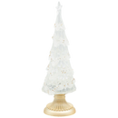 Lighted Swirl Tree with Gold Crystals & Base