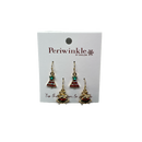 Crystal Trees and Bells Earrings