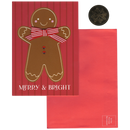 Premium Christmas Card - Merry & Bright Gingerbread Man